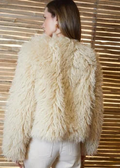 Coats & Jackets>Threadbare Stone Mongolian Faux Fur Vintage Style Coat
