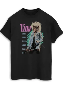 T-Shirts>Tina Turner Private Dancer Black Boyfriend Fit T-Shirt