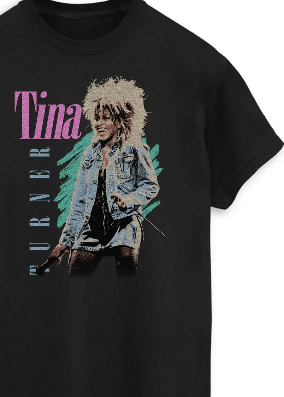 T-Shirts>Tina Turner Private Dancer Black Boyfriend Fit T-Shirt