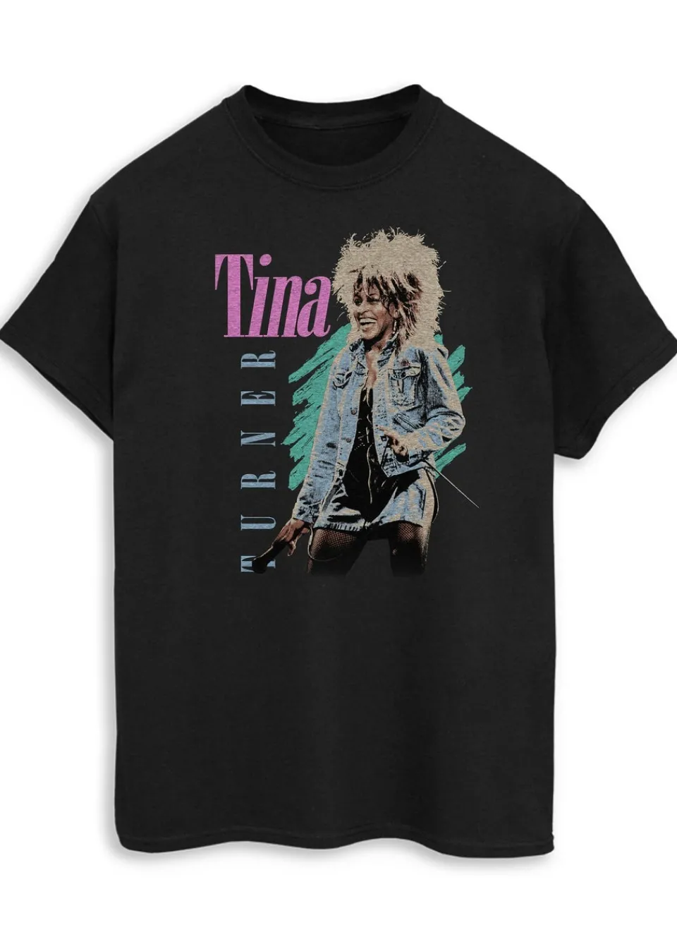 T-Shirts>Tina Turner Private Dancer Black Boyfriend Fit T-Shirt