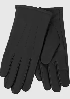 Accessories>Totes Isotoner Black Three Point Leather Glove