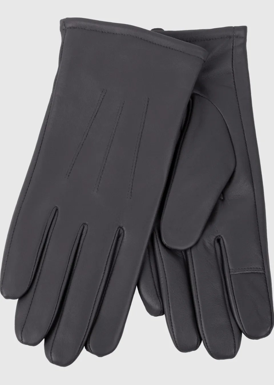 Accessories>Totes Isotoner Grey Three Point Leather Glove
