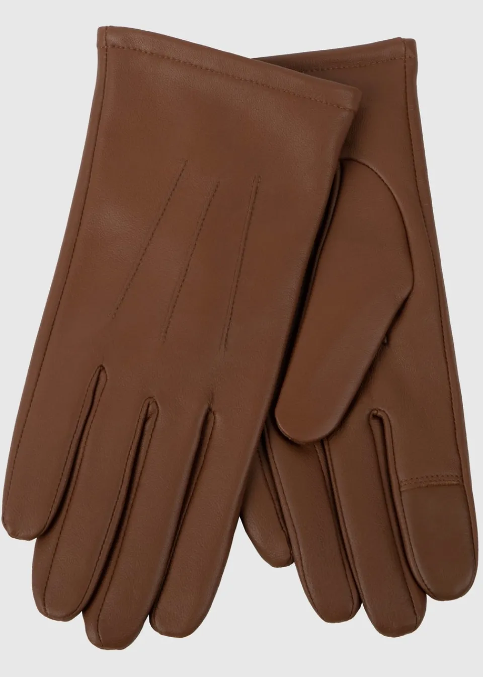 Accessories>Totes Isotoner Tan Three Point Leather Glove With SmarTouch