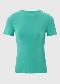 T-Shirts>Papaya Turquoise Fitted T-Shirt