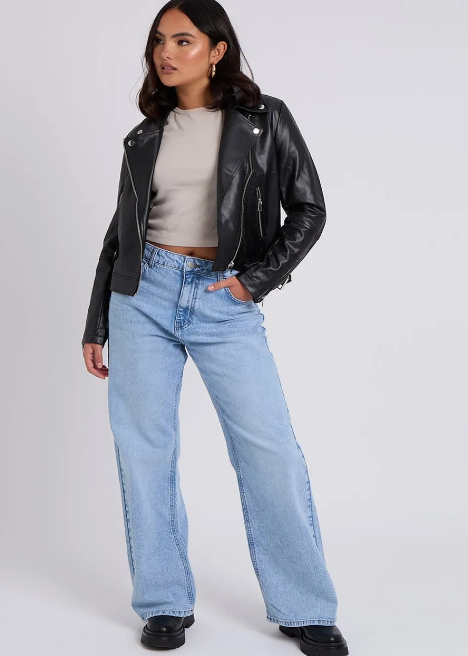 Coats & Jackets>Urban Bliss Black Faux Leather Jacket