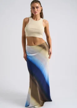 Skirts>Urban Bliss Blue Ombre Bias Cut Maxi Skirt