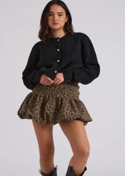 Skirts>Urban Bliss Brown Leopard Balloon Mini Skirt