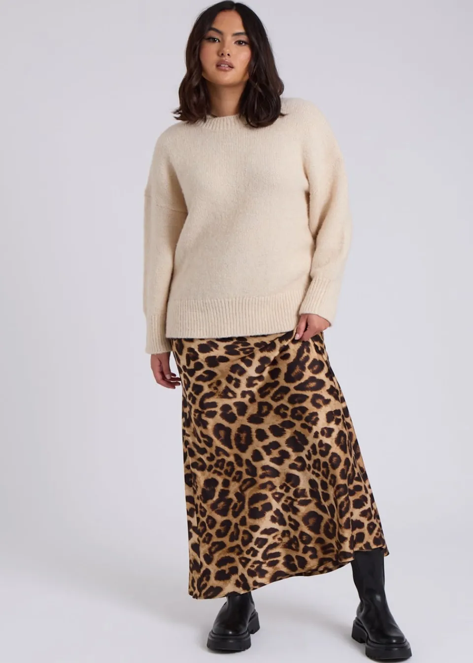 Knitwear>Urban Bliss Cream Wool Blend Jumper