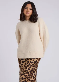 Knitwear>Urban Bliss Cream Wool Blend Jumper