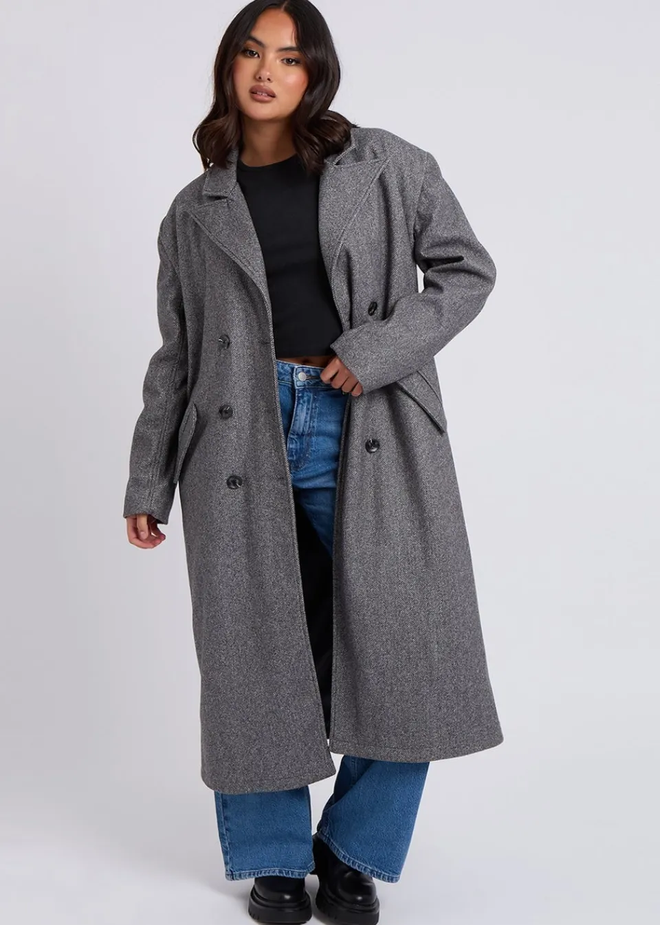 Coats & Jackets>Urban Bliss Grey Heritage Formal Coat