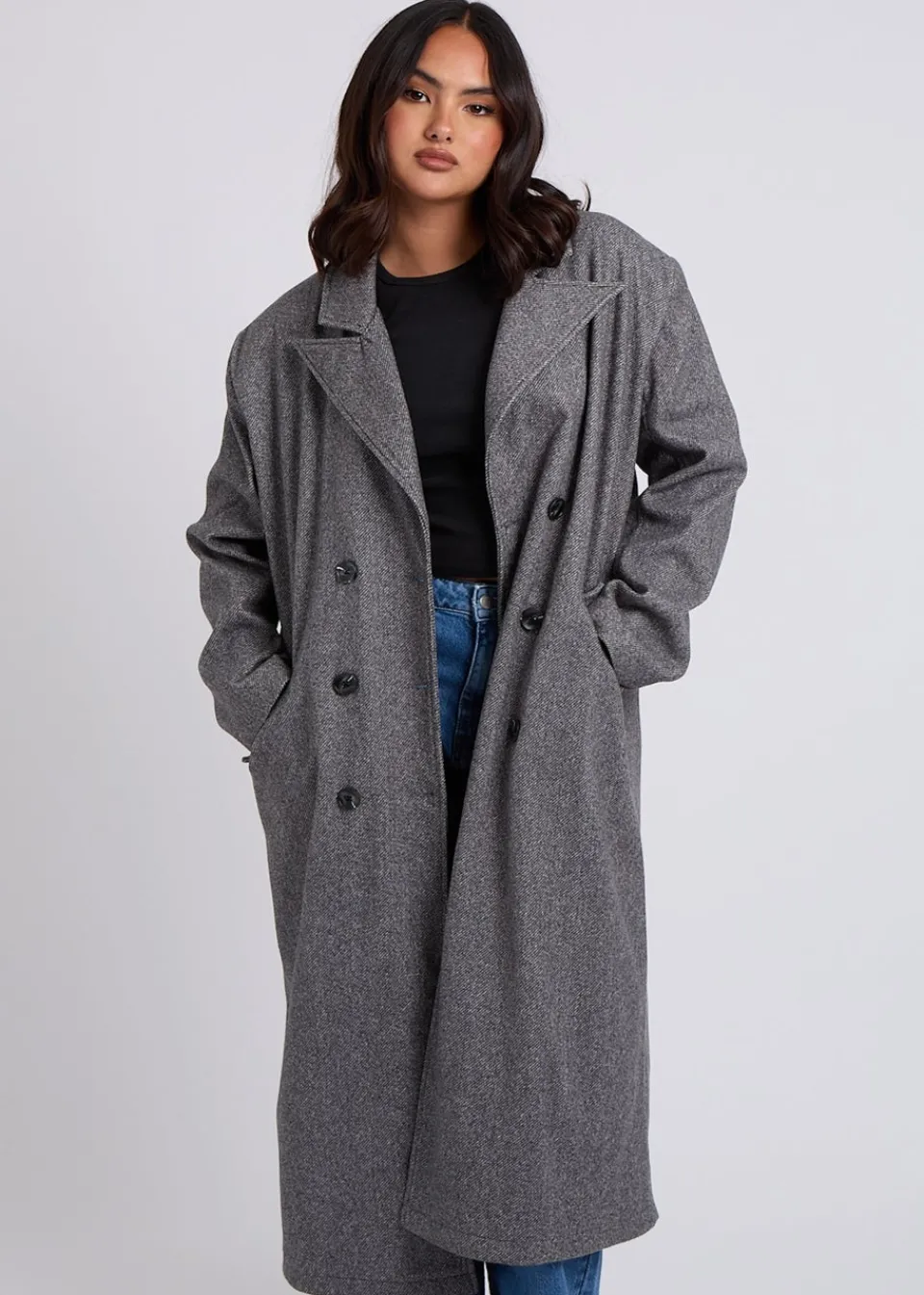 Coats & Jackets>Urban Bliss Grey Heritage Formal Coat