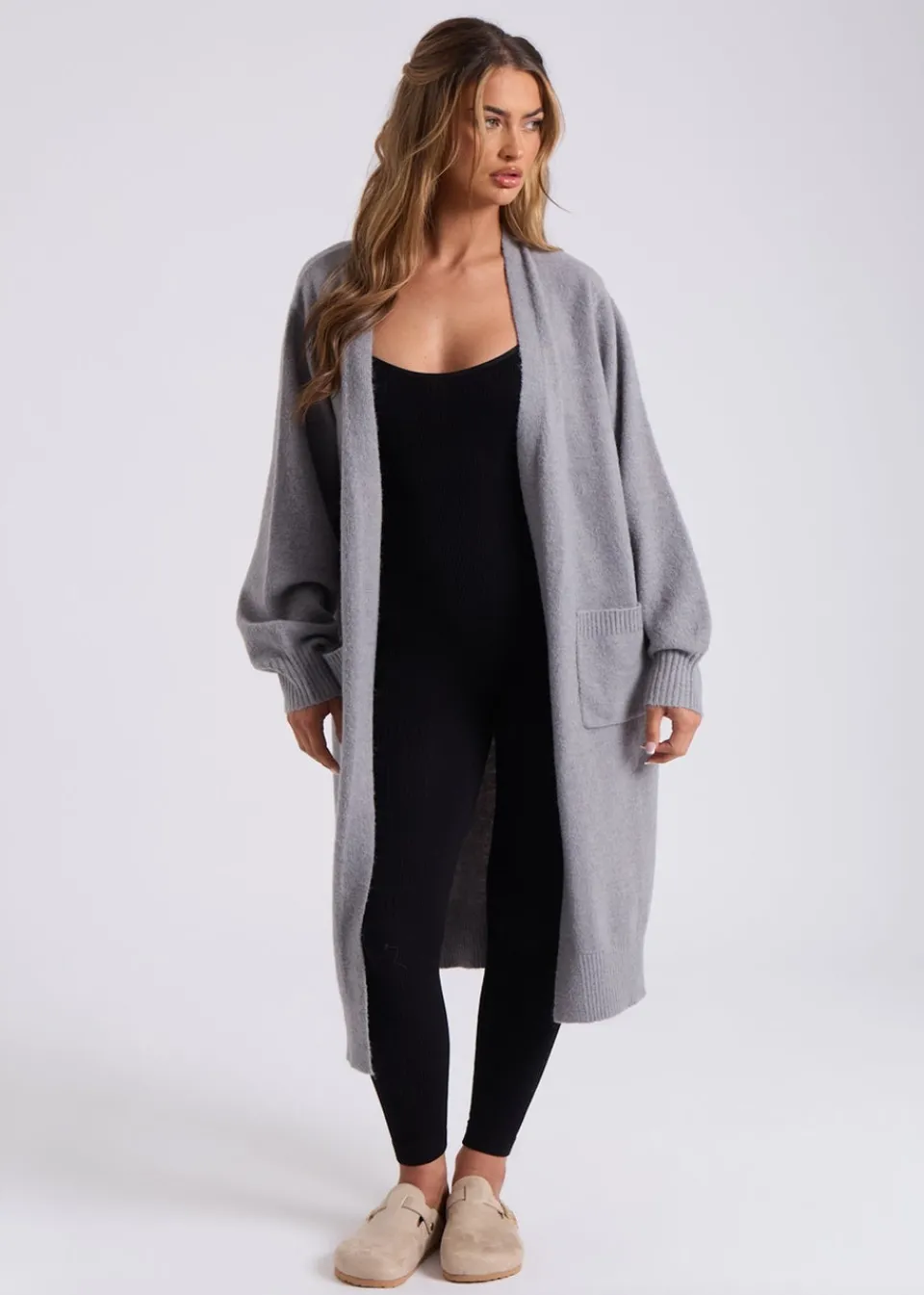 Tops>Urban Bliss Longline Cardigan Grey