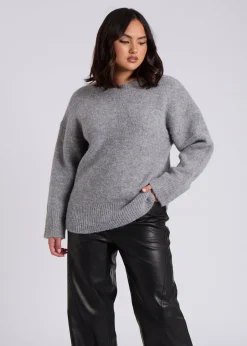 Tops>Urban Bliss Grey Wool Blend Jumper