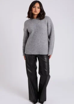Tops>Urban Bliss Grey Wool Blend Jumper