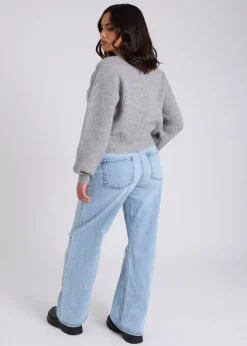 Tops>Urban Bliss Grey Zip Through Cardigan