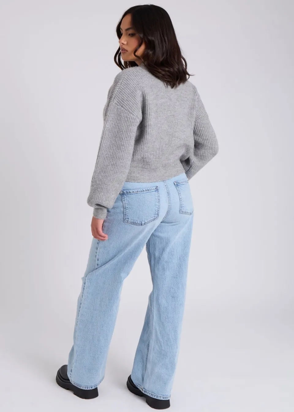 Tops>Urban Bliss Grey Zip Through Cardigan