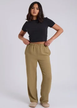 Trousers>Urban Bliss Wide Leg Pant Khaki