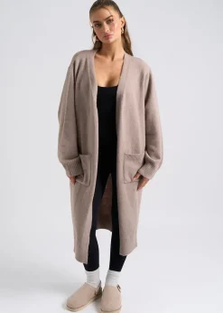 Tops>Urban Bliss Longline Cardigan Mink