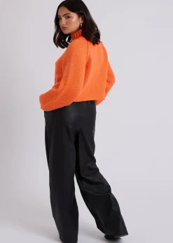 Tops>Urban Bliss Exposed Seam Jumper Orange