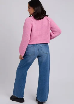 Tops>Urban Bliss Exposed Seam Jumper Pink