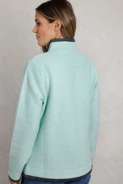 Coats & Jackets>Weird Fish Aqua Ariana Full Zip Grid Fleece