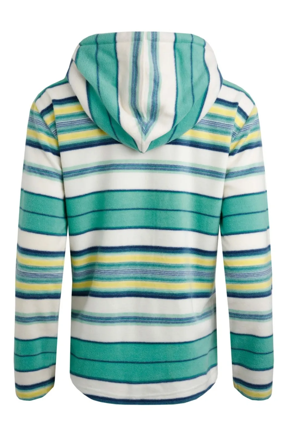 Tops>Weird Fish Aqua Lana 1/4 Zip Stripe Microfleece Hoodie