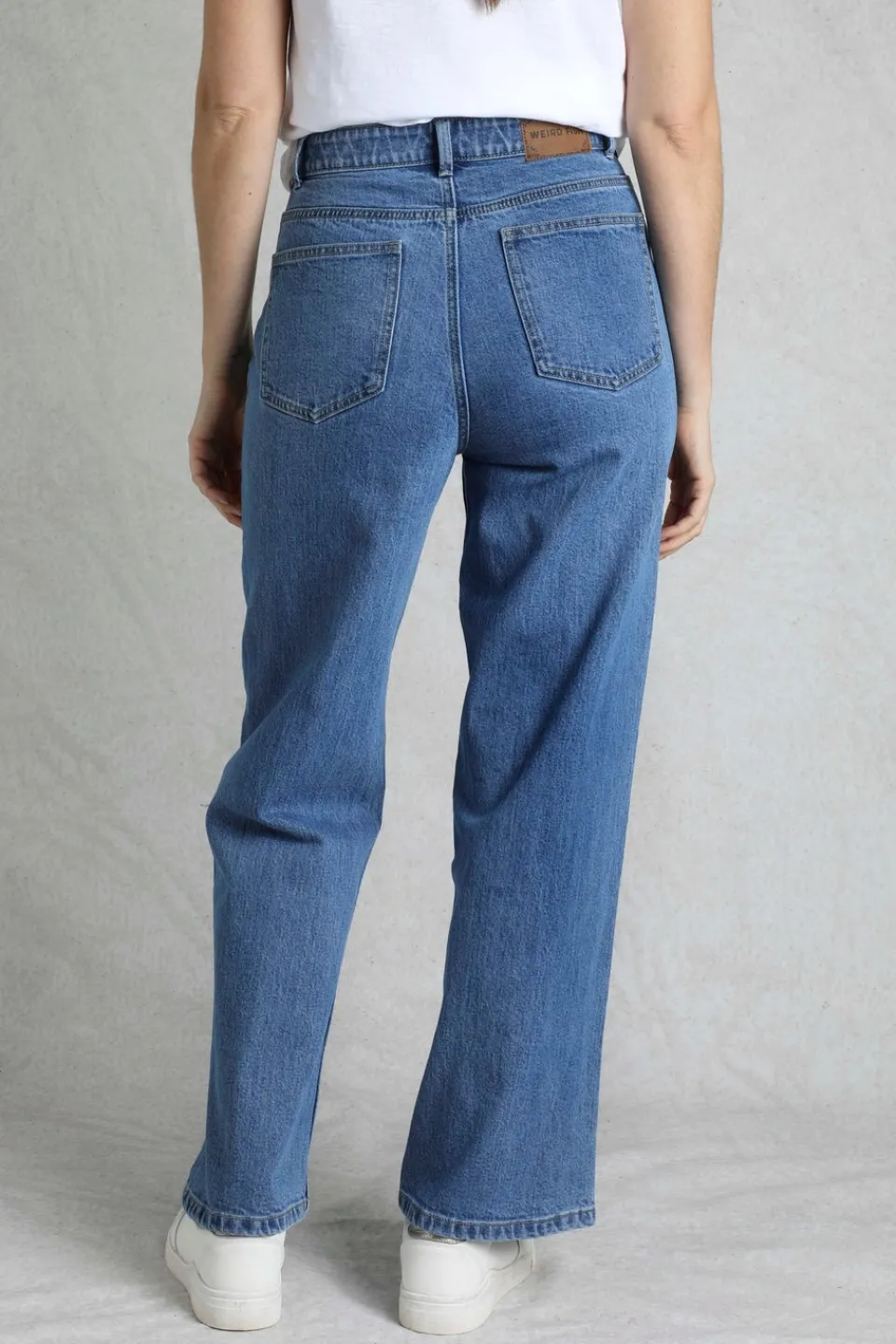 Jeans & Jeggings>Weird Fish Blue Corine Wide Leg Denim Jeans