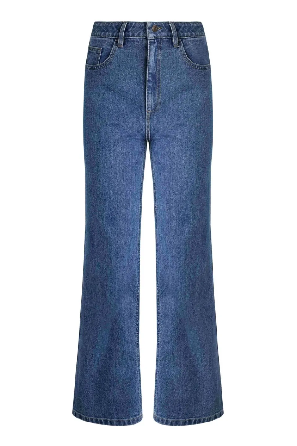 Jeans & Jeggings>Weird Fish Blue Corine Wide Leg Denim Jeans