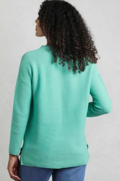 Tops>Weird Fish Blue Dalla Knitted Crew Neck Jumper
