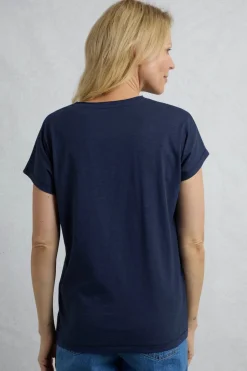 T-Shirts>Weird Fish Blue Fly Free Slub Graphic T-Shirt