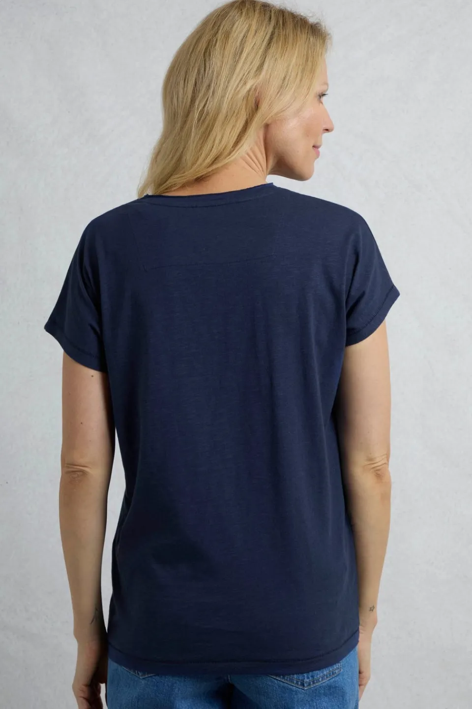 T-Shirts>Weird Fish Blue Fly Free Slub Graphic T-Shirt