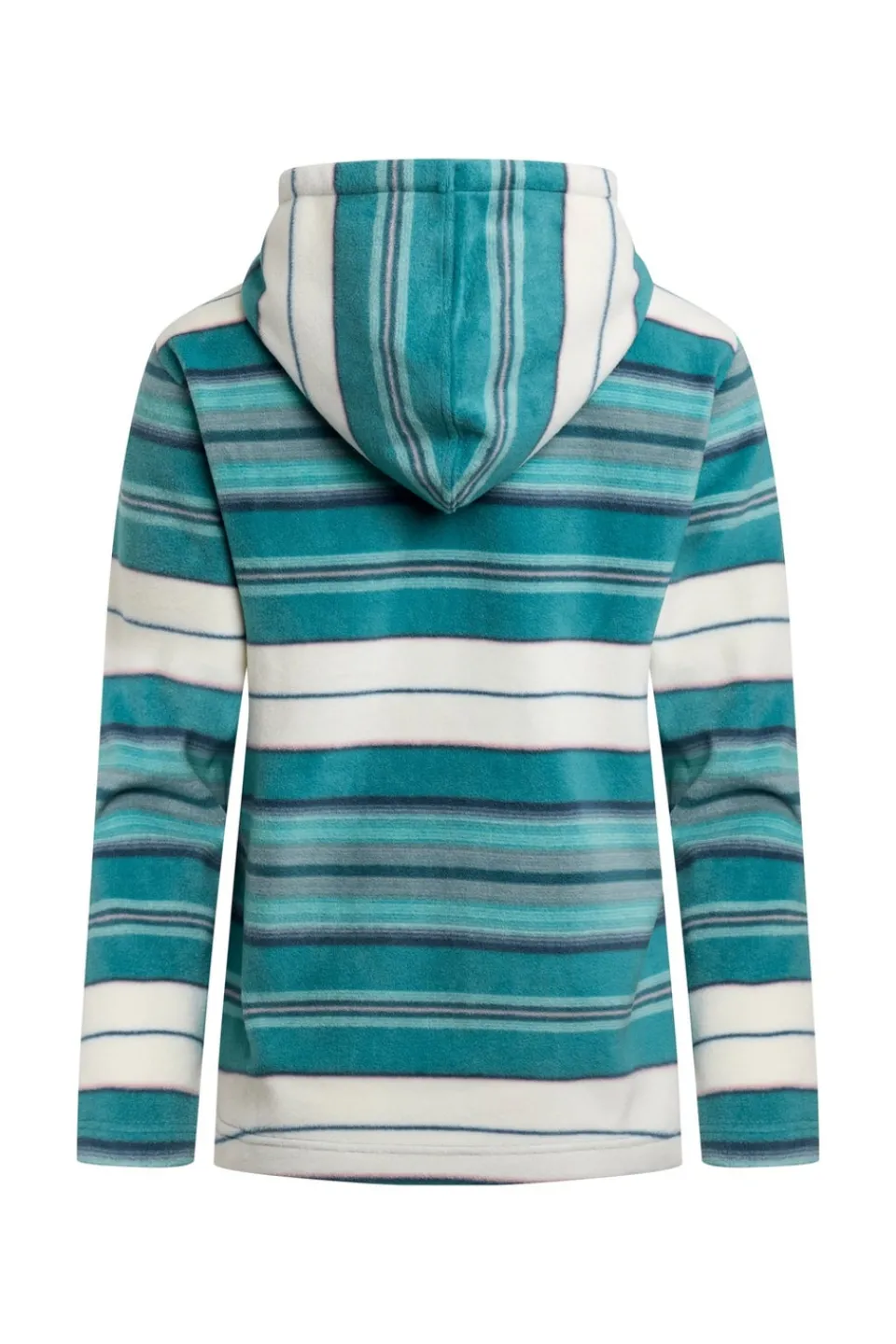 Tops>Weird Fish Blue Lana 1/4 Zip Stripe Microfleece Hoodie