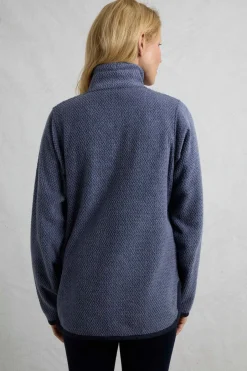 Coats & Jackets>Weird Fish Blue Odina 1/4 Zip Zig Zag Fleece