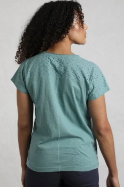 T-Shirts>Weird Fish Blue Pernille Cutaway T-Shirt