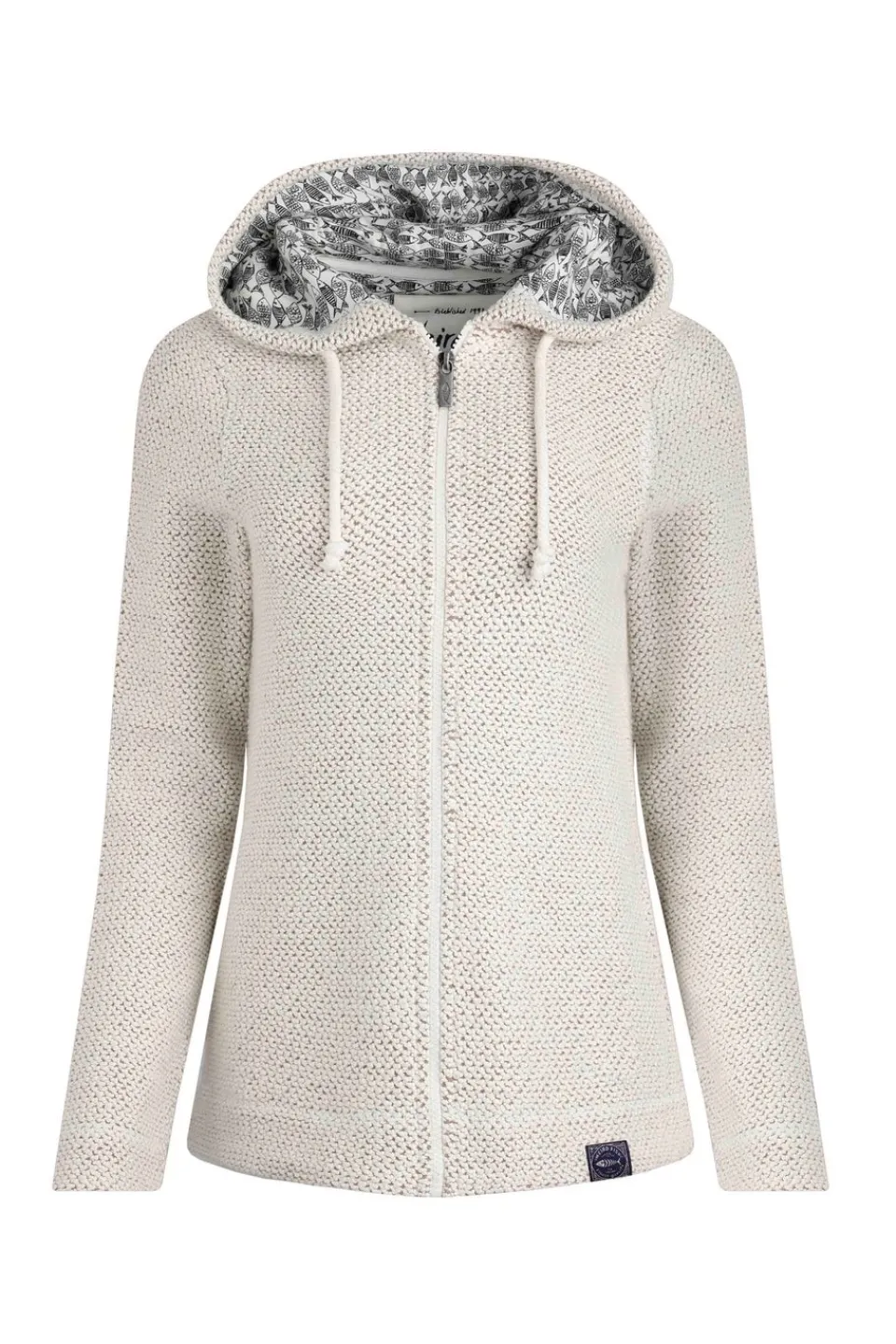 Coats & Jackets>Weird Fish Cream Chicoa Full Zip Macaroni Hoodie
