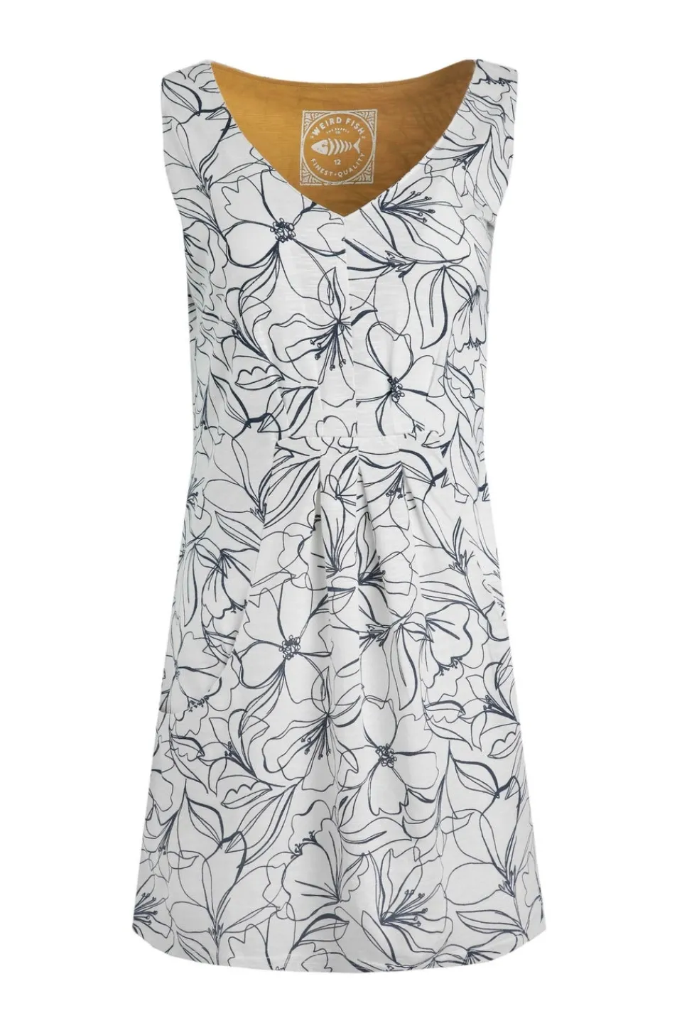 Tops>Weird Fish Cream Indus Printed Jersey Tunic