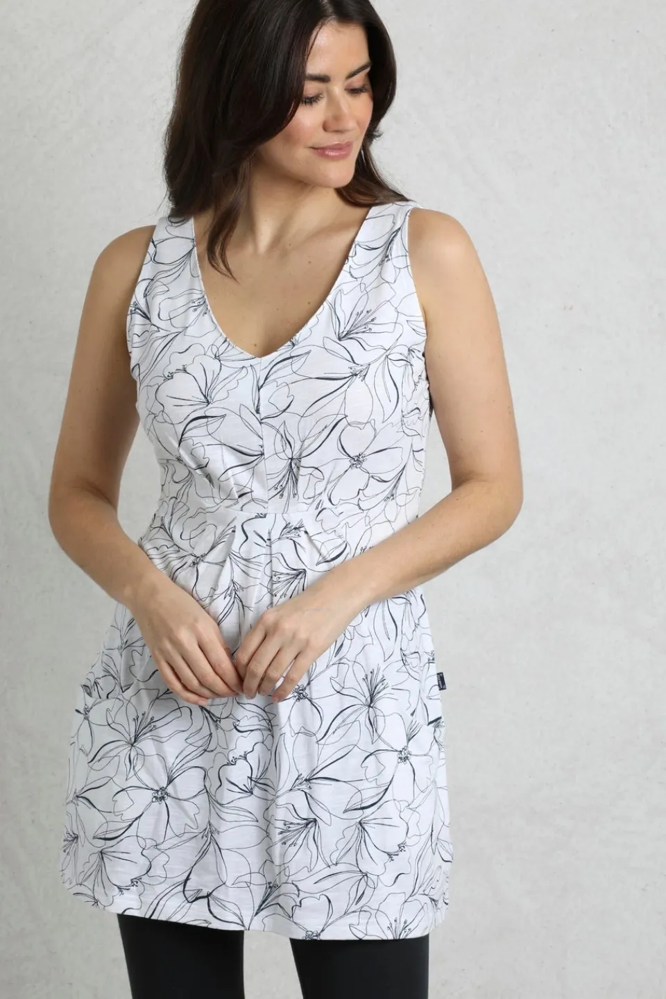 Tops>Weird Fish Cream Indus Printed Jersey Tunic