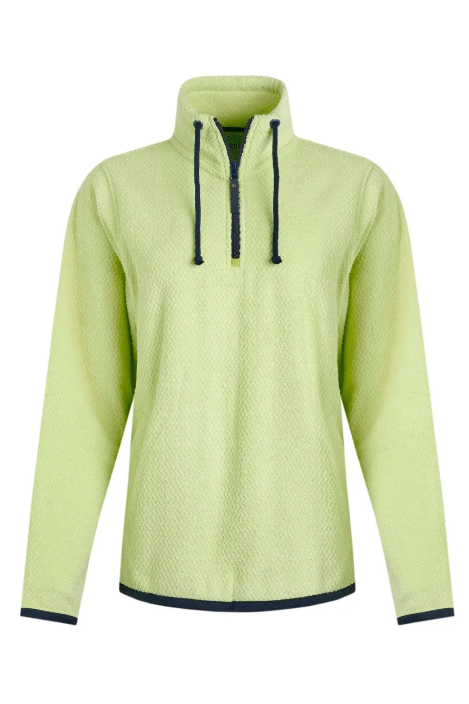 Coats & Jackets>Weird Fish Green Odina 1/4 Zip Zig Zag Fleece
