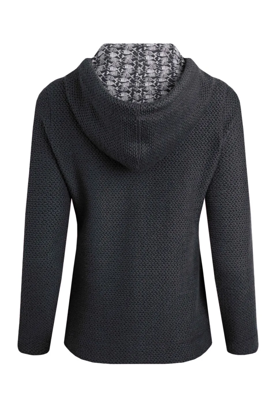 Tops>Weird Fish Navy Chicoa Full Zip Macaroni Hoodie