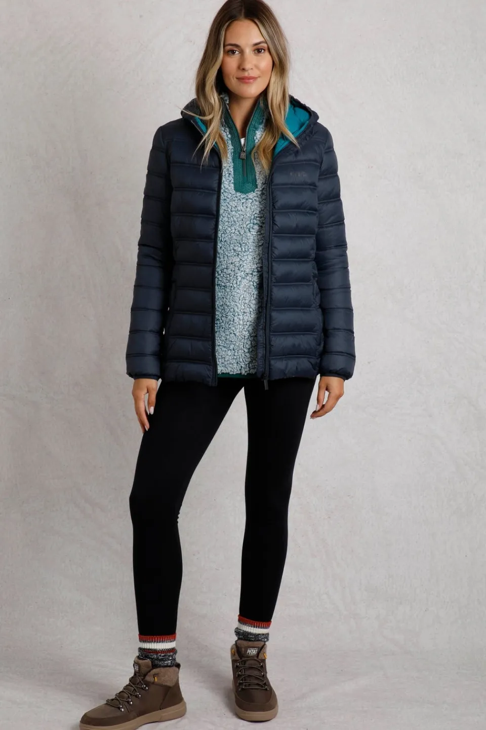 Coats & Jackets>Weird Fish Navy Eshka Lightweight Padded Jacket