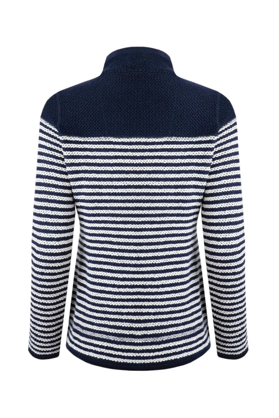 Tops>Weird Fish Navy Juliet 1/4 Zip Stripe Macaroni