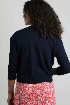 Tops>Weird Fish Navy Limon Outfitter Cardigan