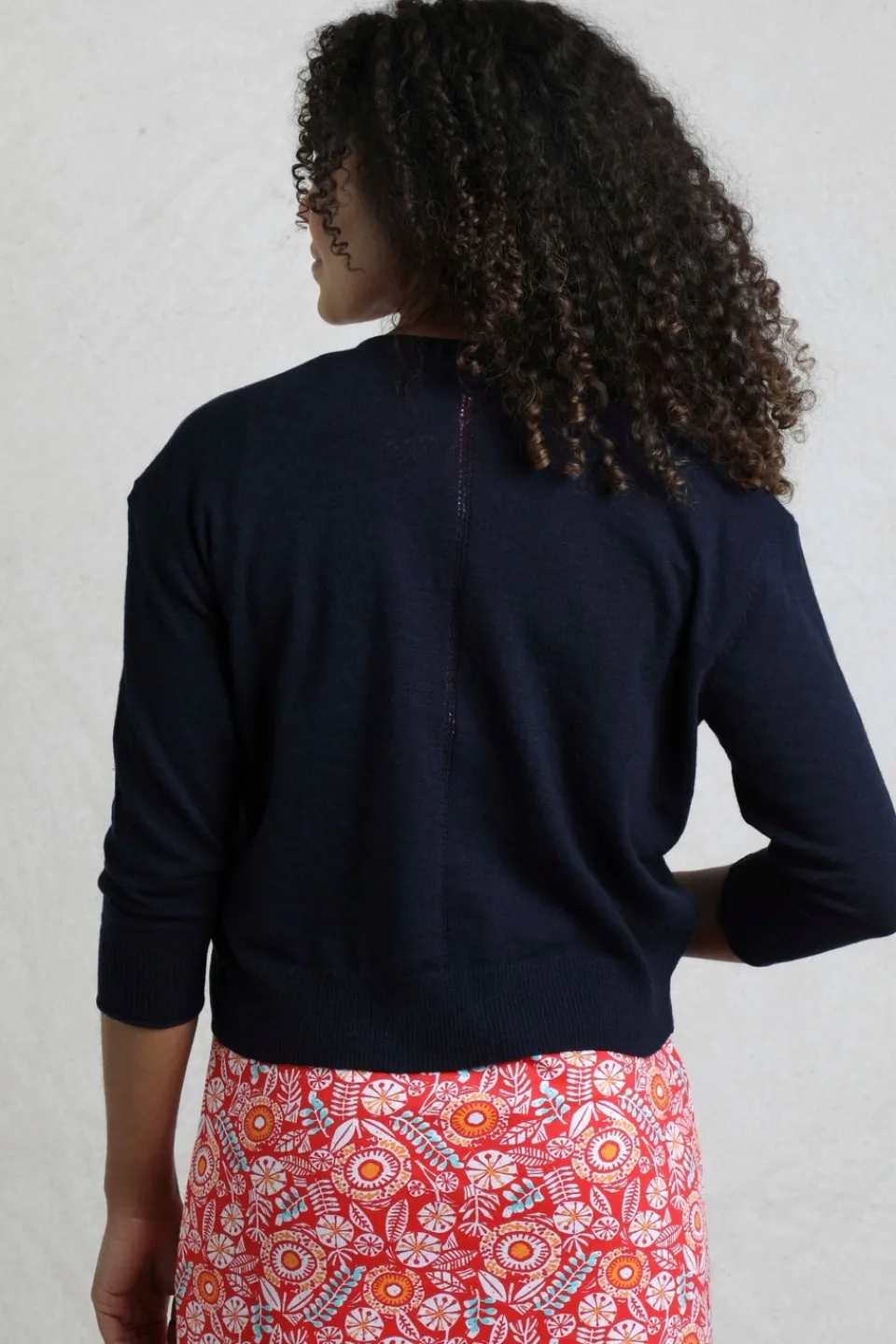 Tops>Weird Fish Navy Limon Outfitter Cardigan