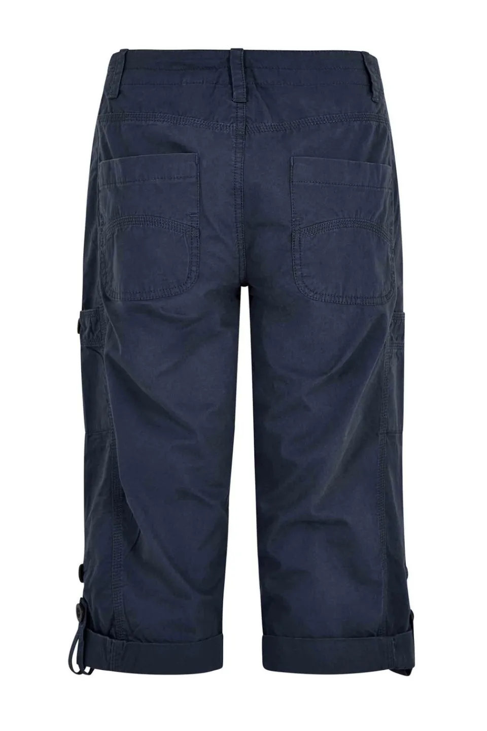 Trousers>Weird Fish Navy Salena 3/4 Length Trousers