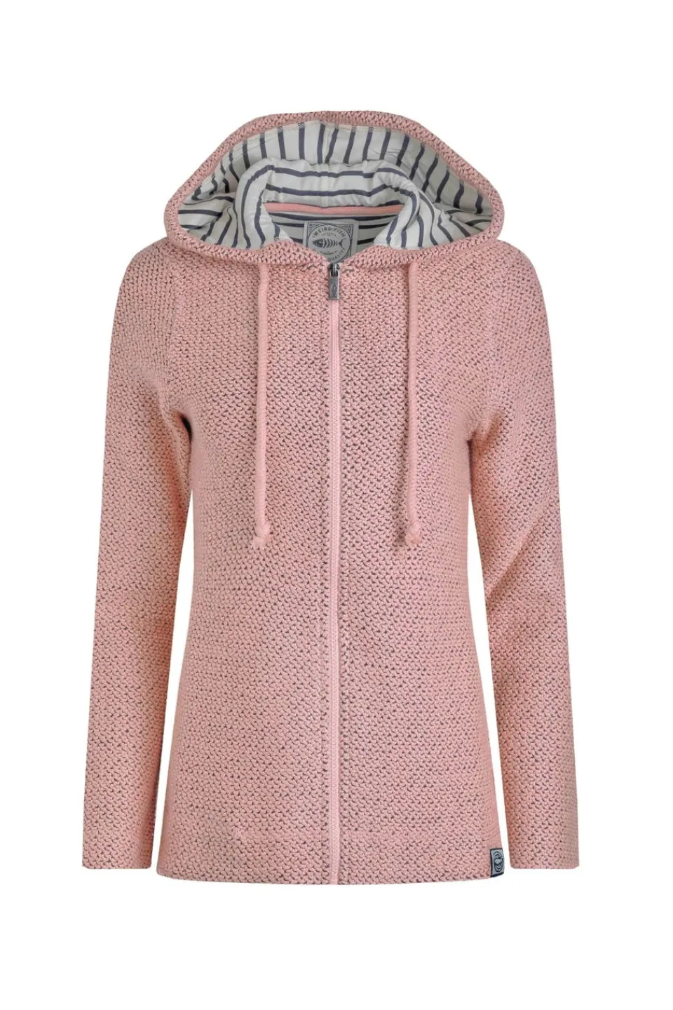 Tops>Weird Fish Pink Chicoa Full Zip Macaroni Hoodie