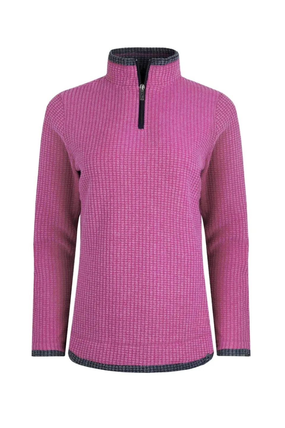 Coats & Jackets>Weird Fish Red Beye 1/4 Zip Grid Fleece
