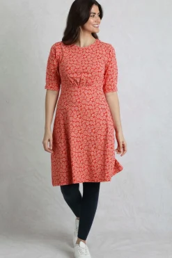 Dresses>Weird Fish Red Cassandra Jersey Swing Dress