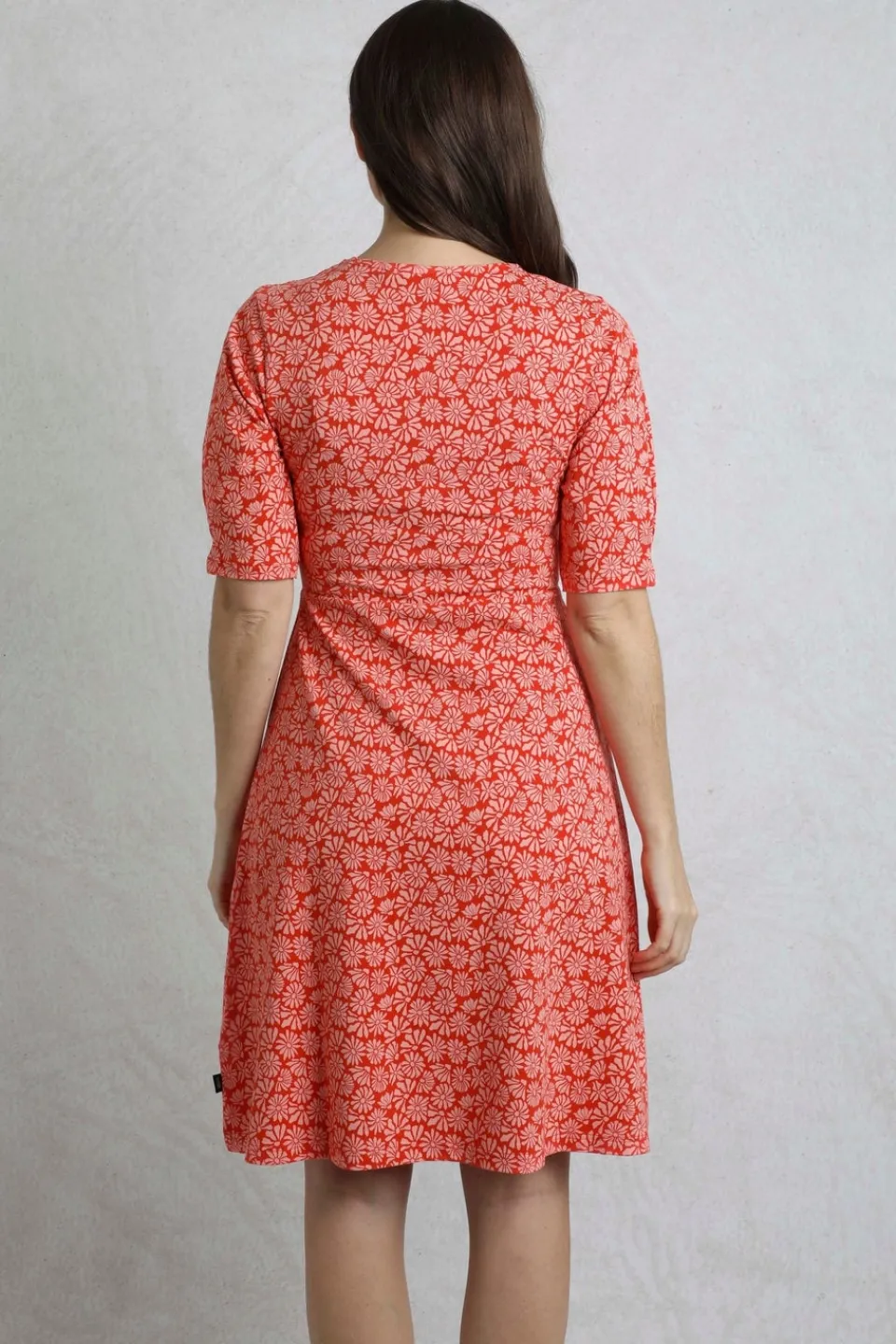 Dresses>Weird Fish Red Cassandra Jersey Swing Dress