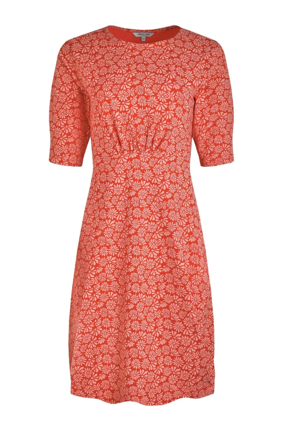 Dresses>Weird Fish Red Cassandra Jersey Swing Dress