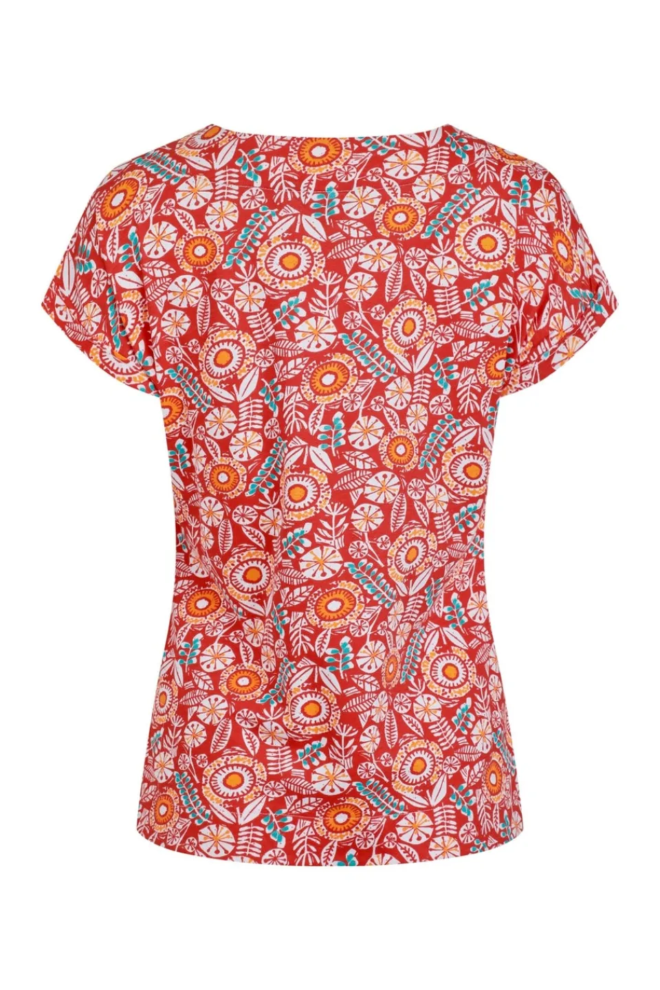 T-Shirts>Weird Fish Red Paw Paw Printed T-Shirt